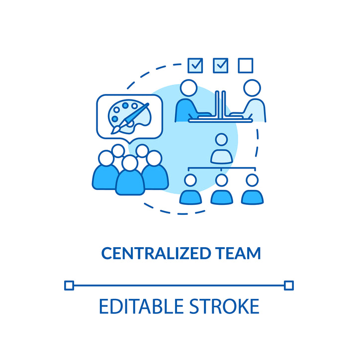 Design studio, workshop concept icons bundle