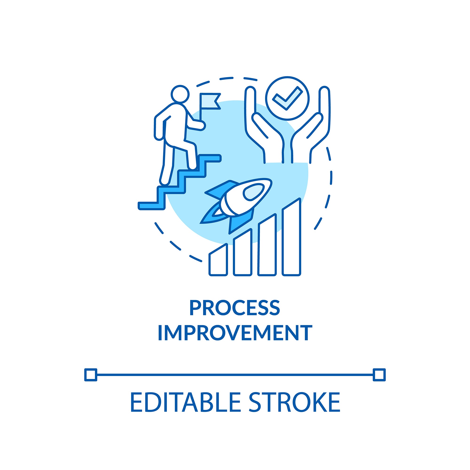 Design studio, workshop concept icons bundle