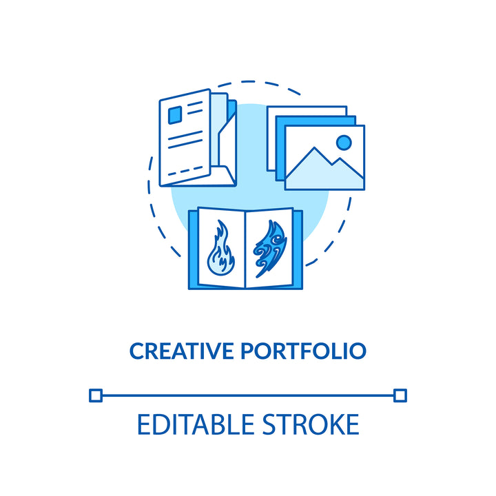 Design studio, workshop concept icons bundle