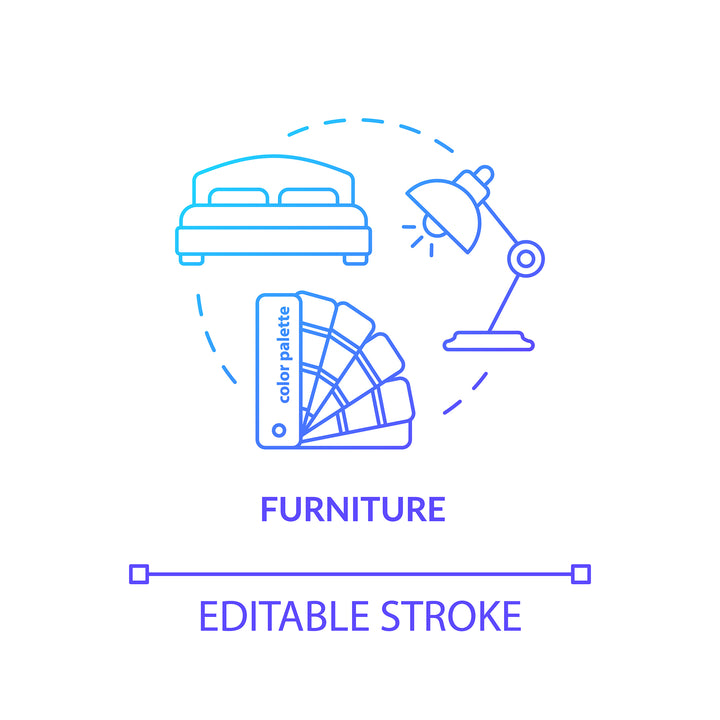 Design studio, workshop concept icons bundle