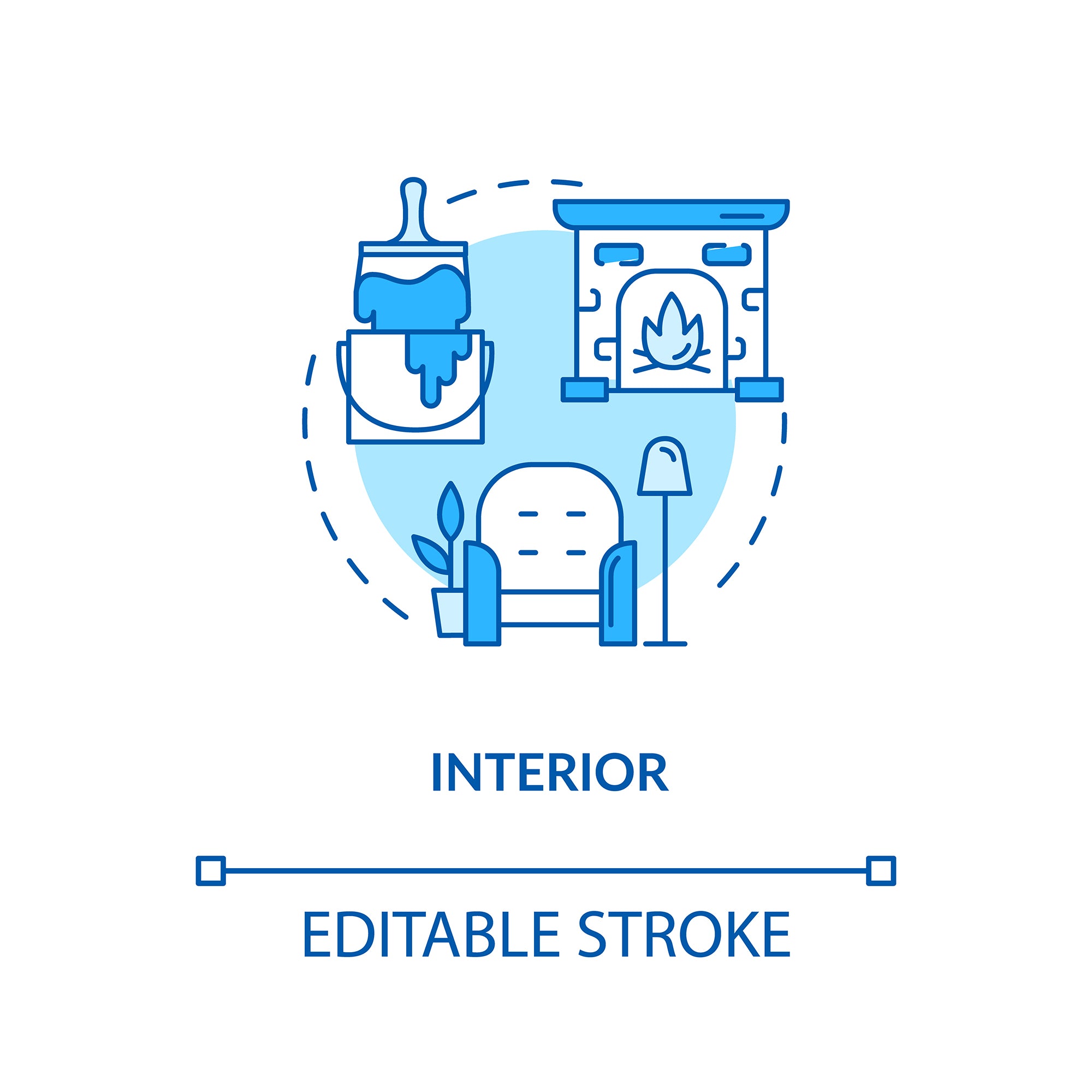 Design studio, workshop concept icons bundle