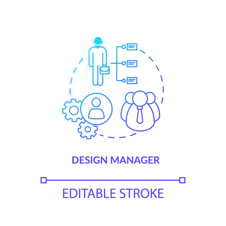 Design studio, workshop concept icons bundle