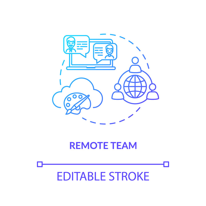 Design studio, workshop concept icons bundle