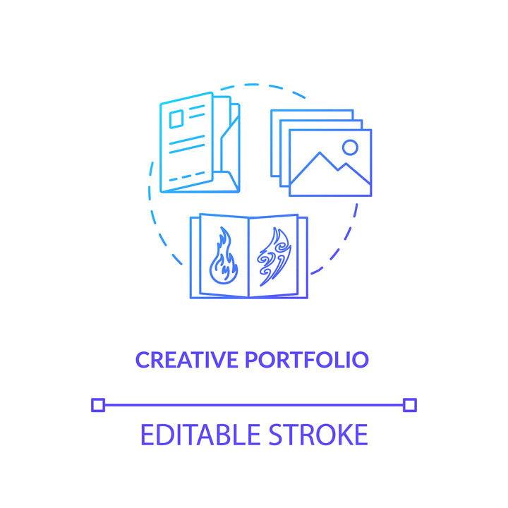 Design studio, workshop concept icons bundle