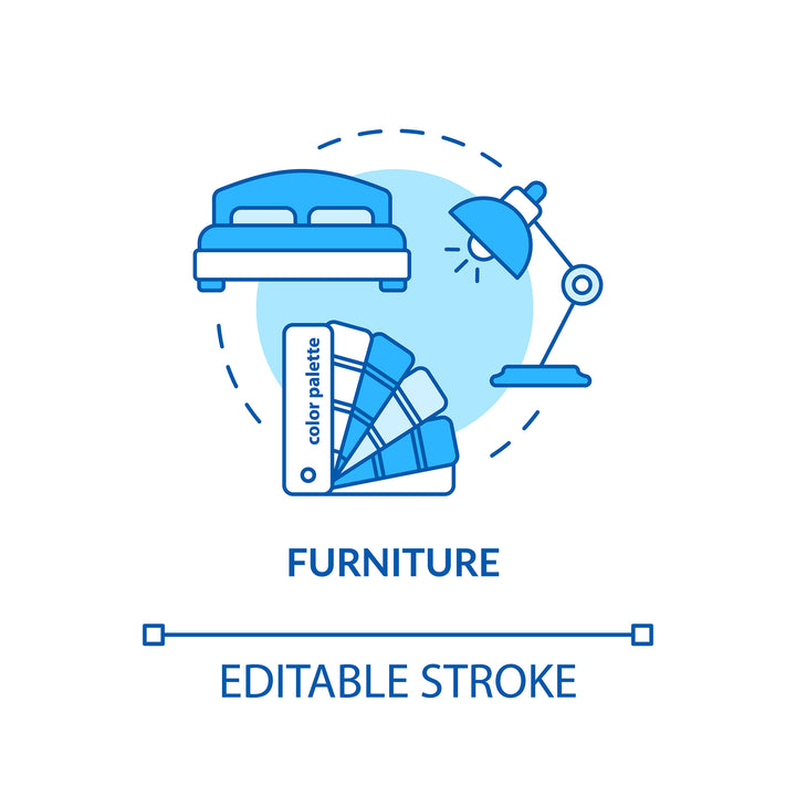 Design studio, workshop concept icons bundle