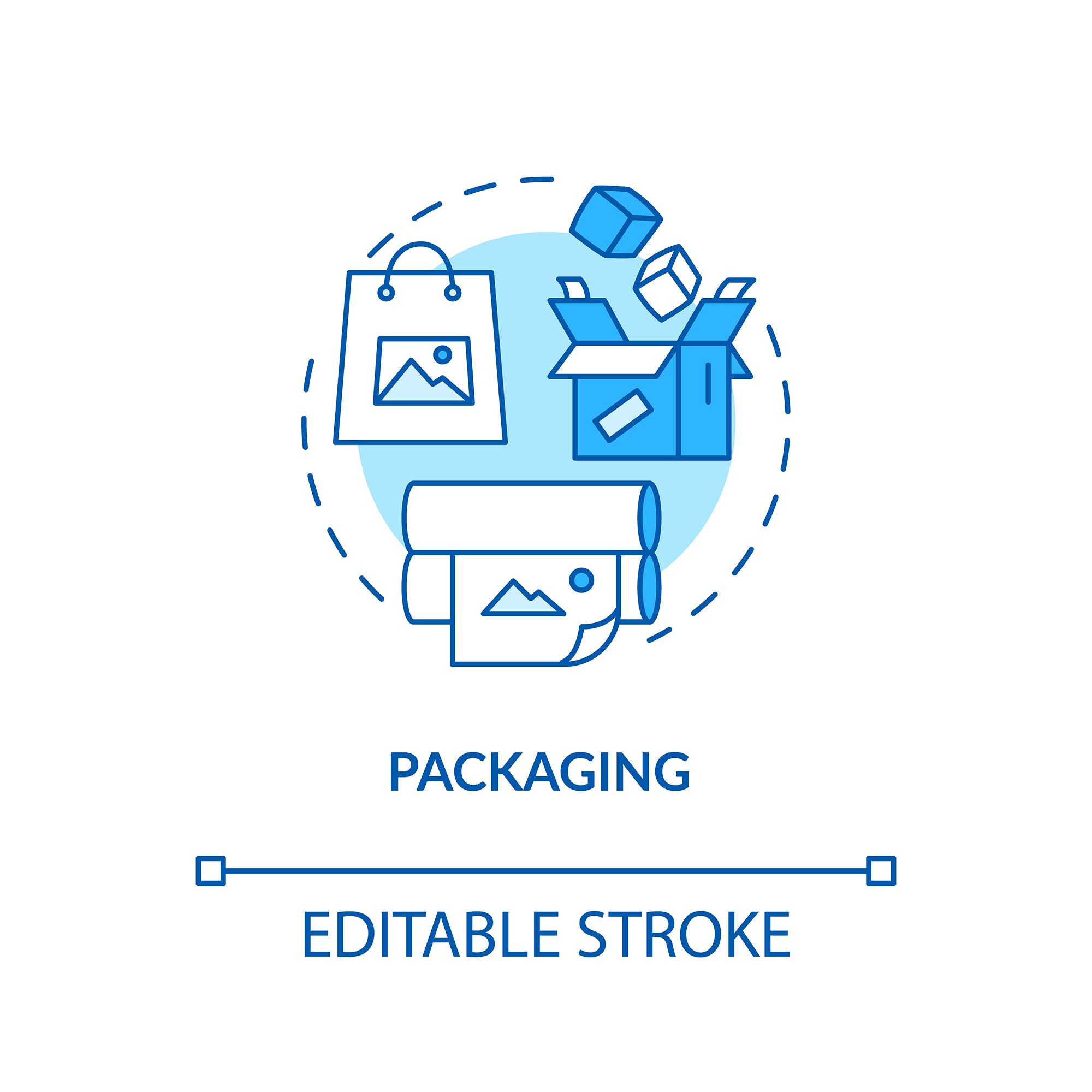 Design studio, workshop concept icons bundle