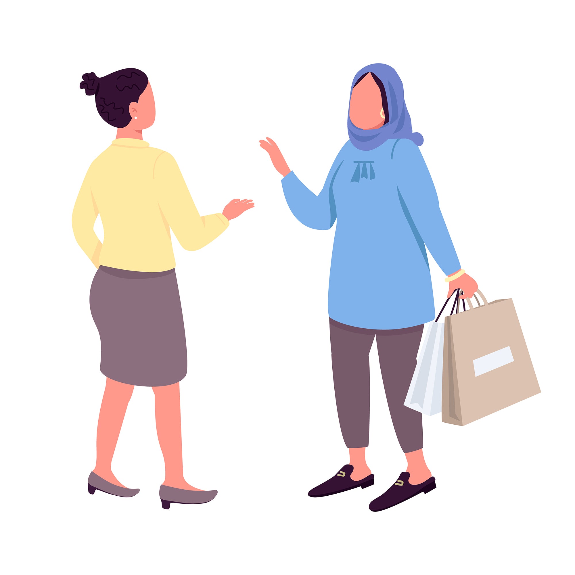 Women communities color vector character bundle