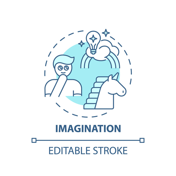 Thinking and creativity concept icons bundle