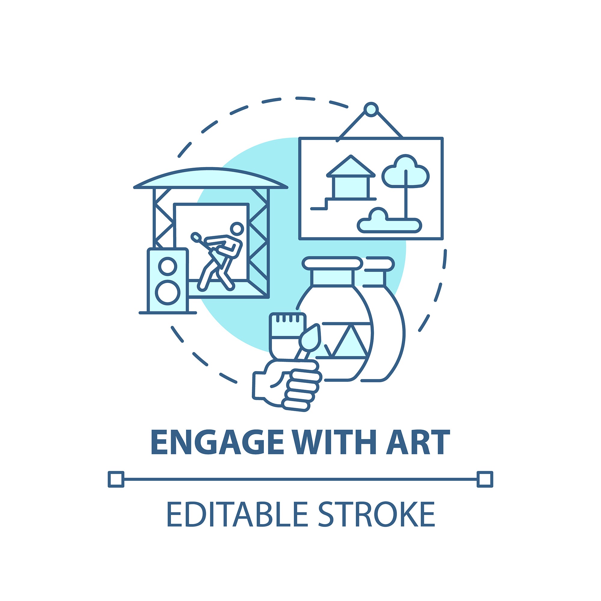 Thinking and creativity concept icons bundle