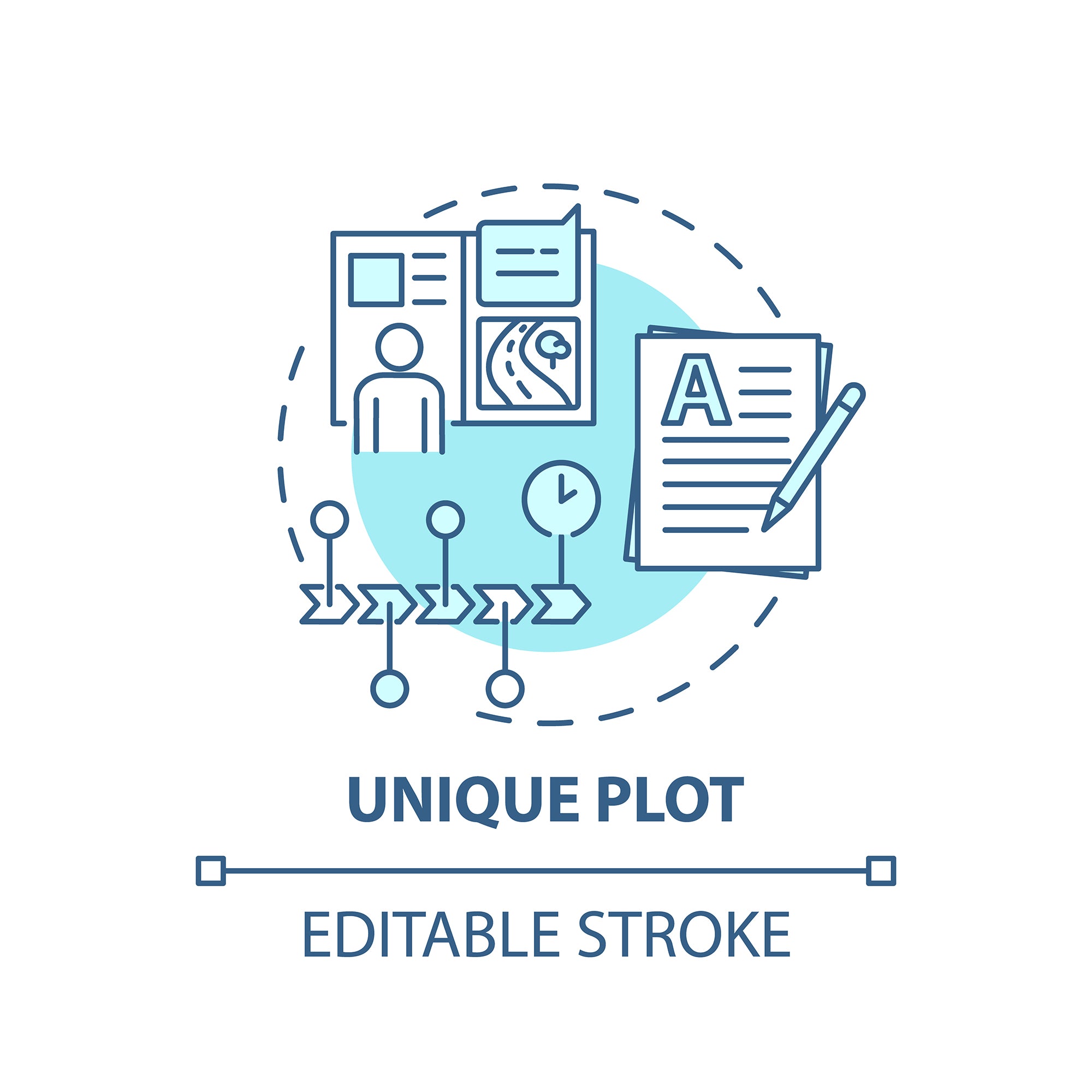 Thinking and creativity concept icons bundle