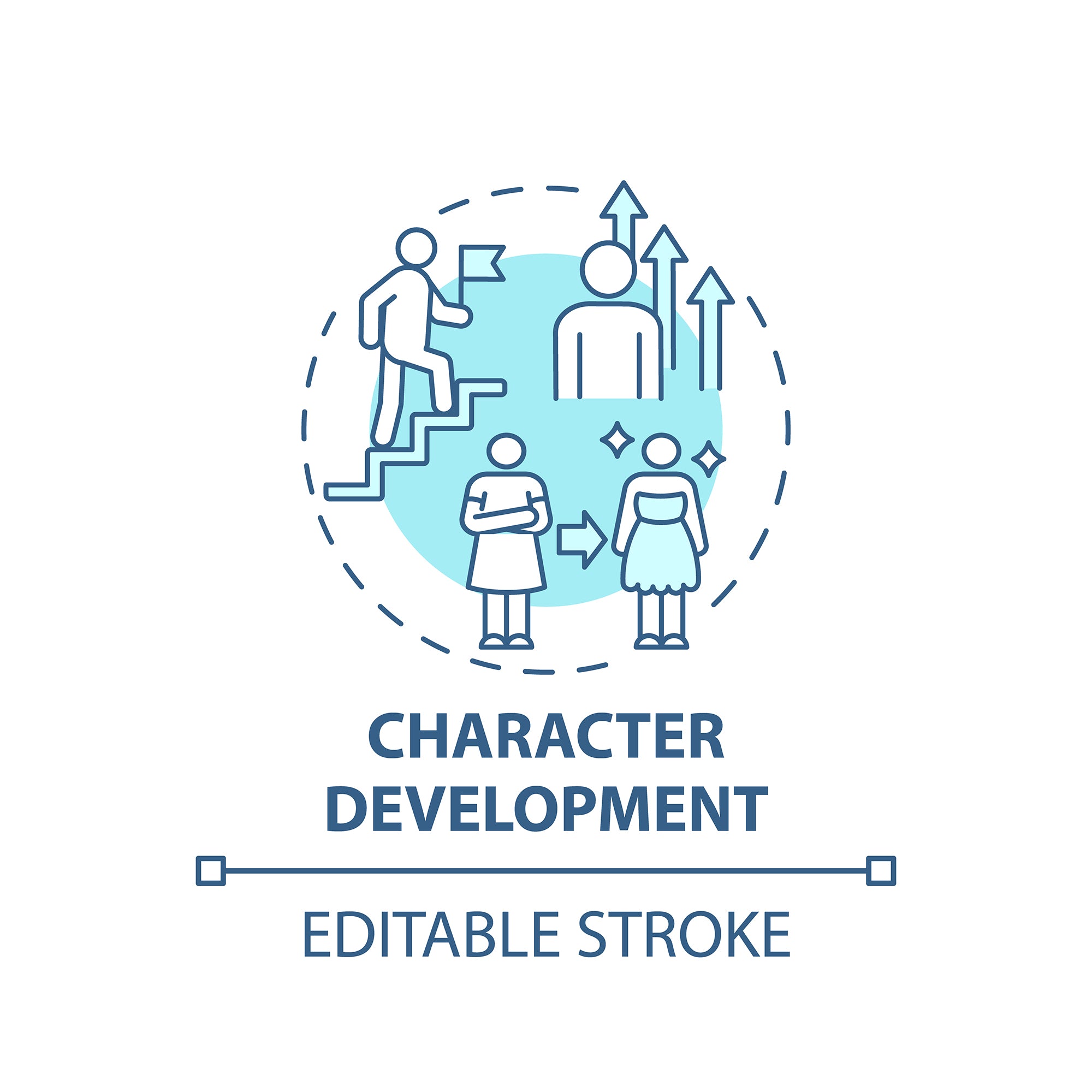 Thinking and creativity concept icons bundle