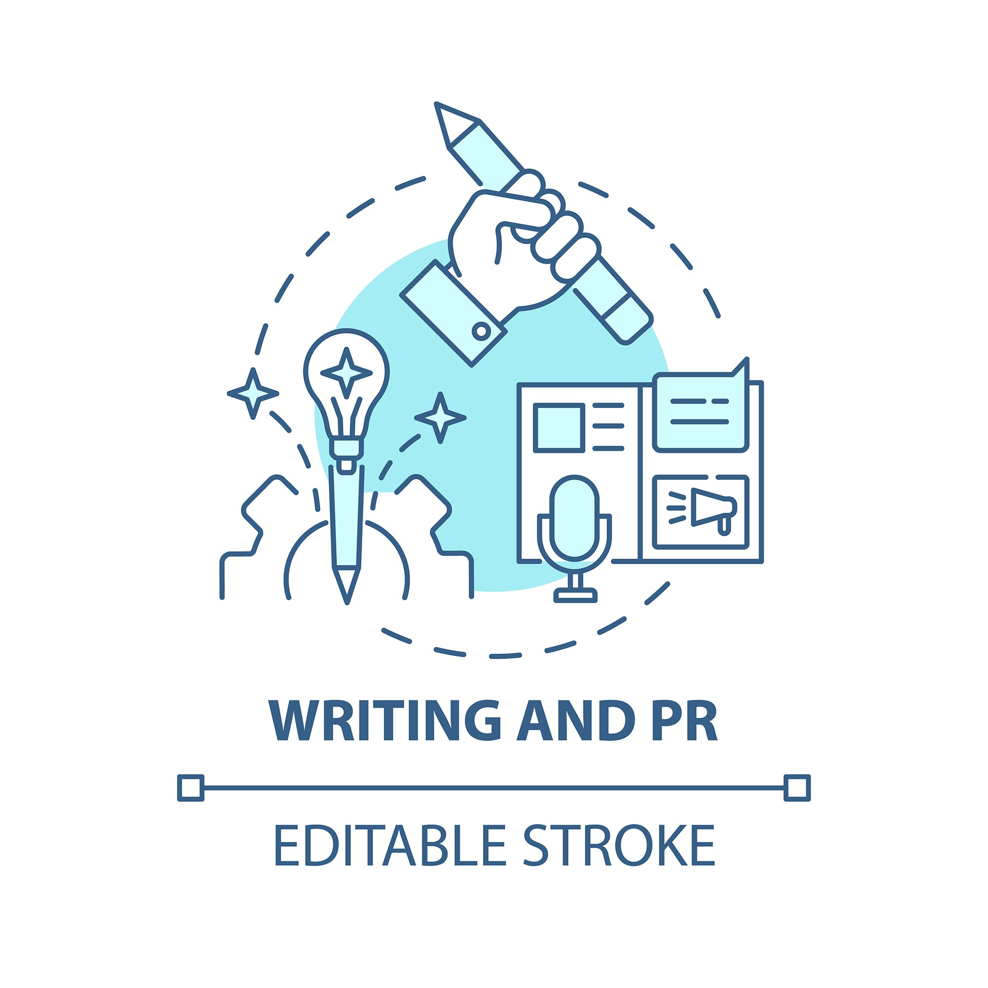 Thinking and creativity concept icons bundle