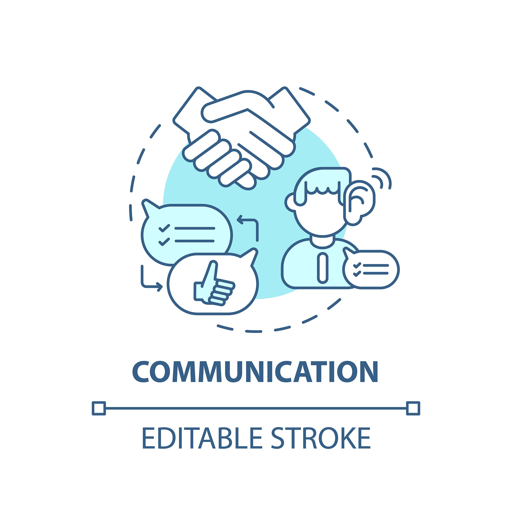 Thinking and creativity concept icons bundle