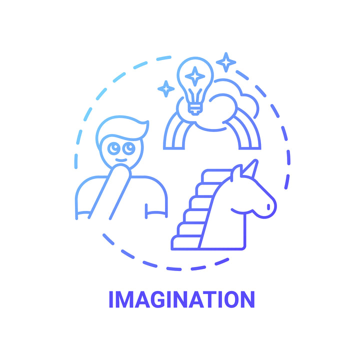 Thinking and creativity concept icons bundle