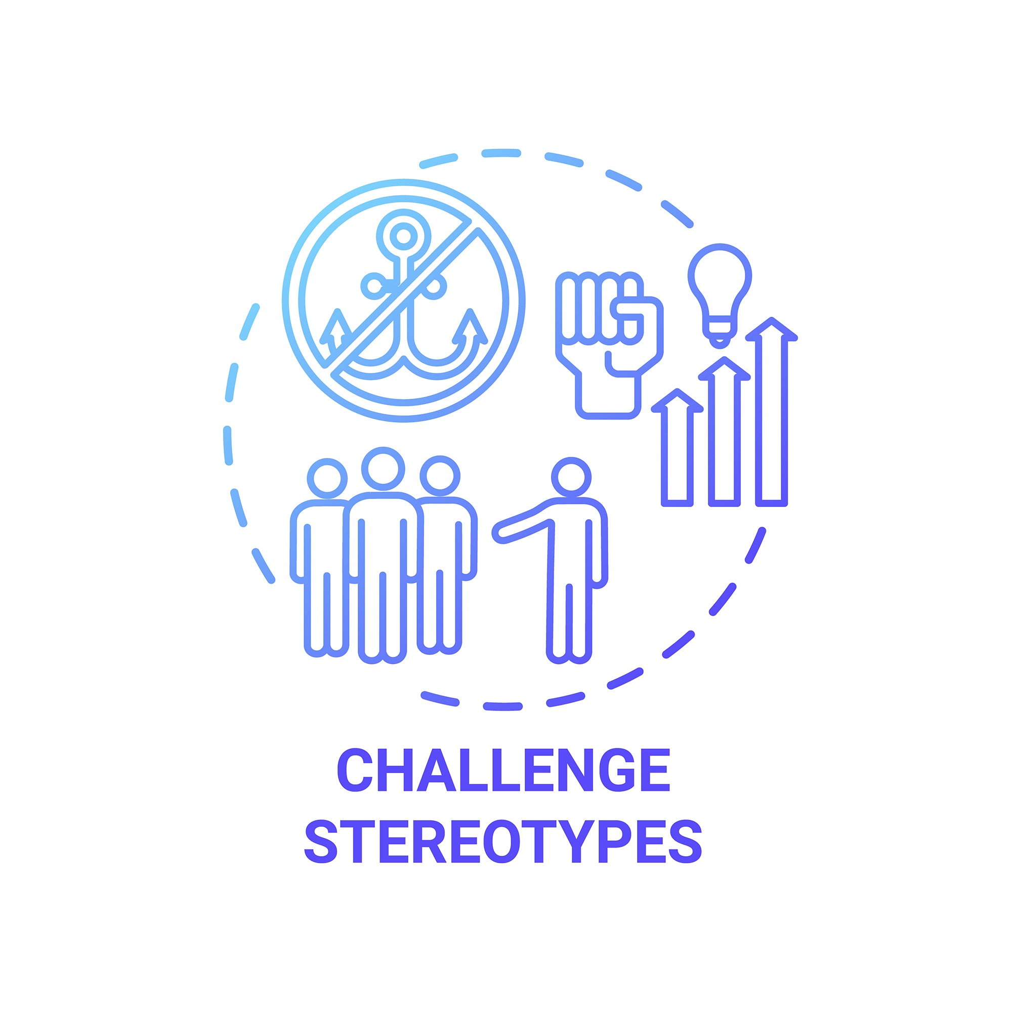 Thinking and creativity concept icons bundle