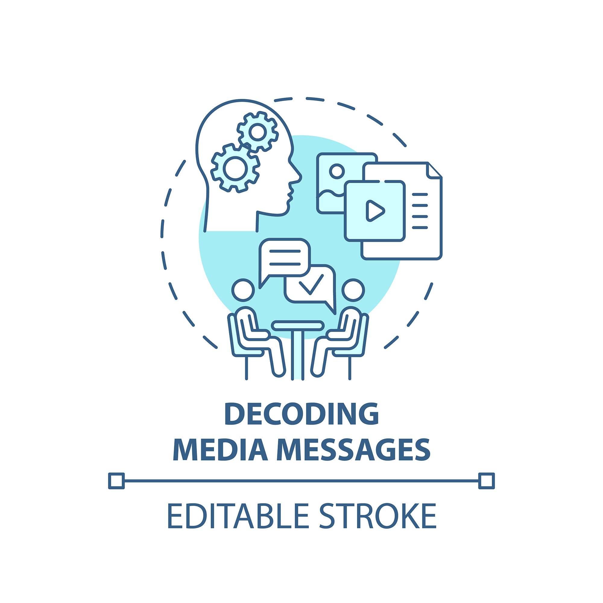 New media concept icons bundle