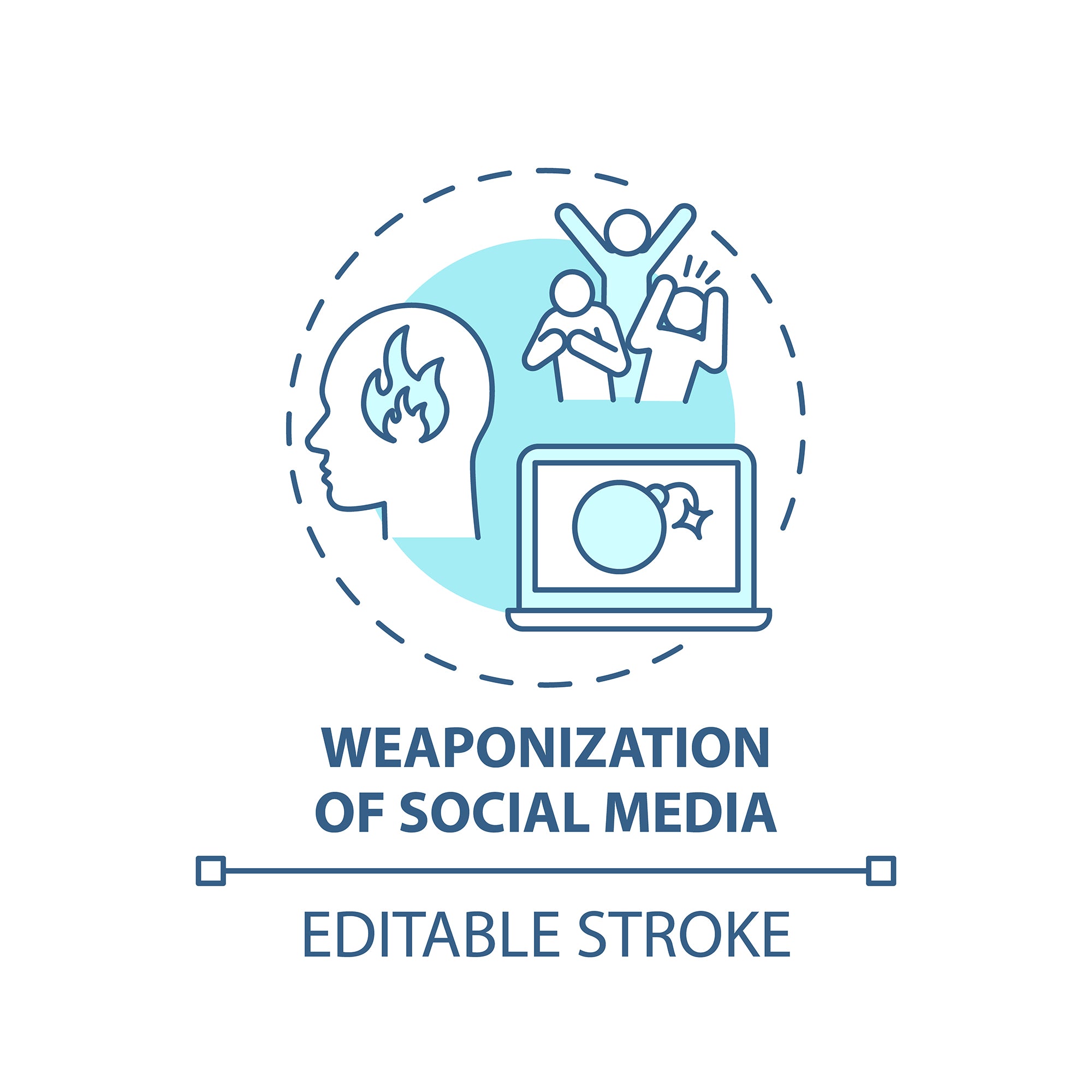New media concept icons bundle