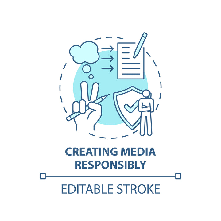 New media concept icons bundle