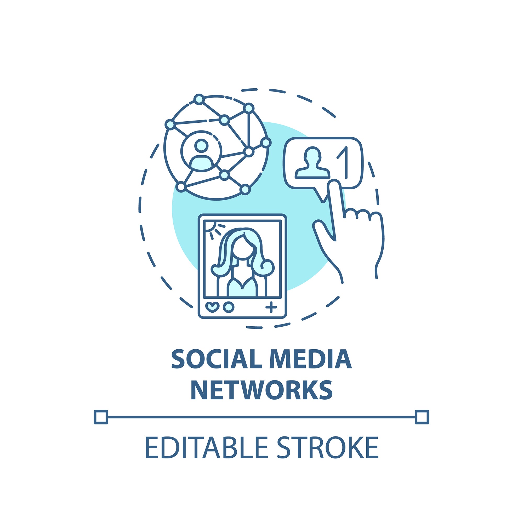New media concept icons bundle