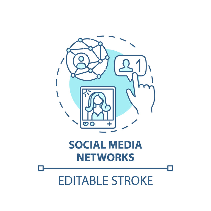 New media concept icons bundle