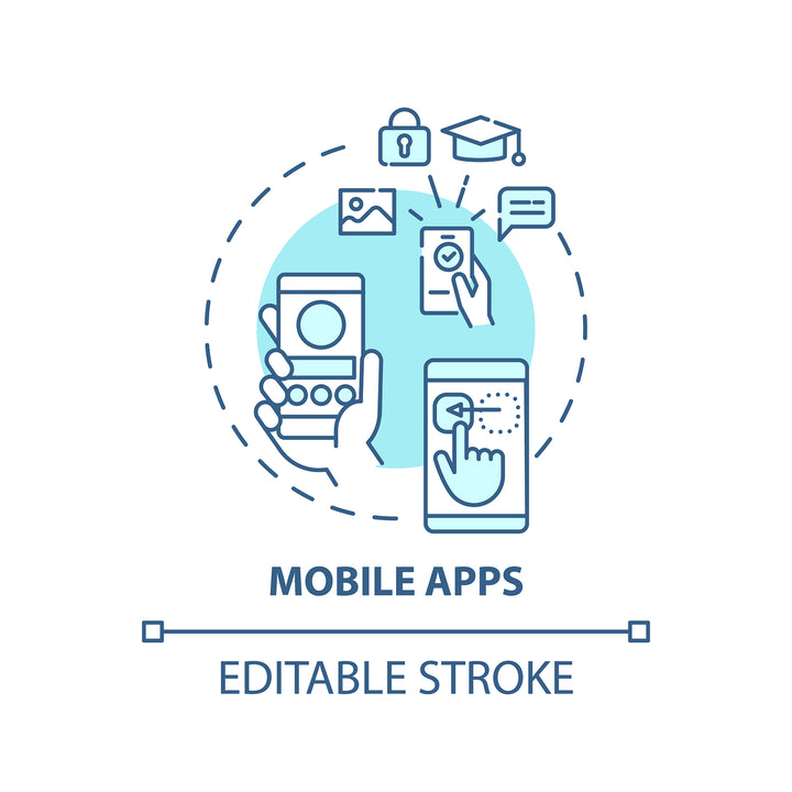 New media concept icons bundle