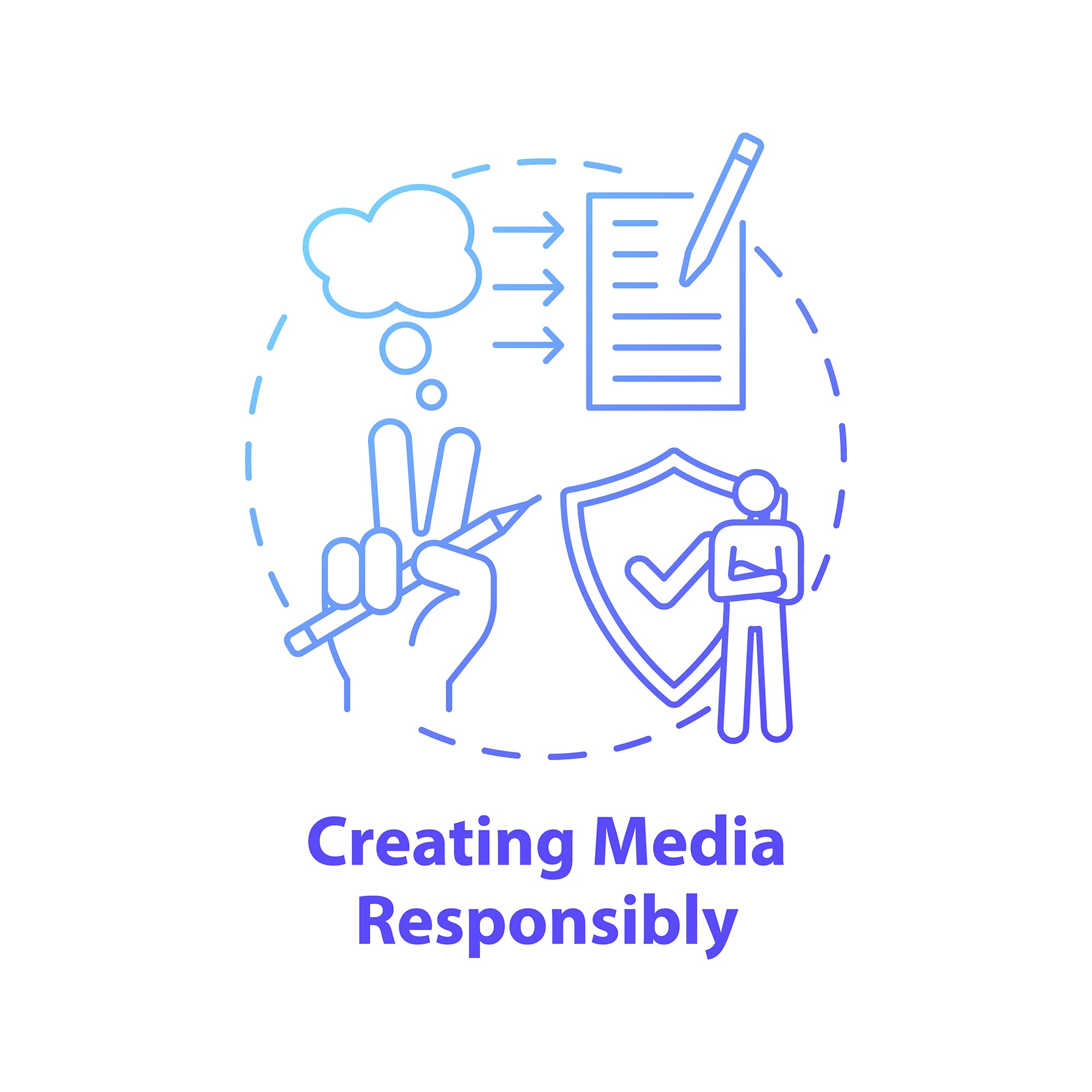 New media concept icons bundle