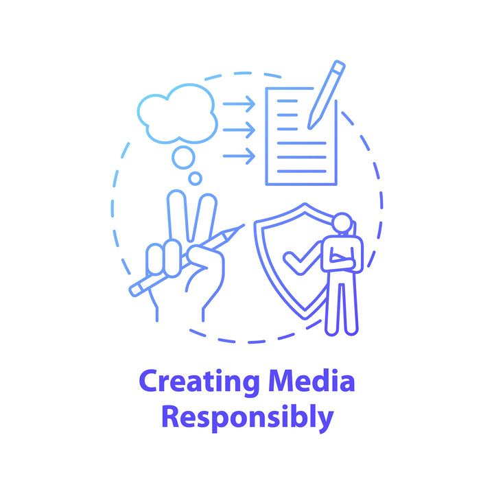 New media concept icons bundle
