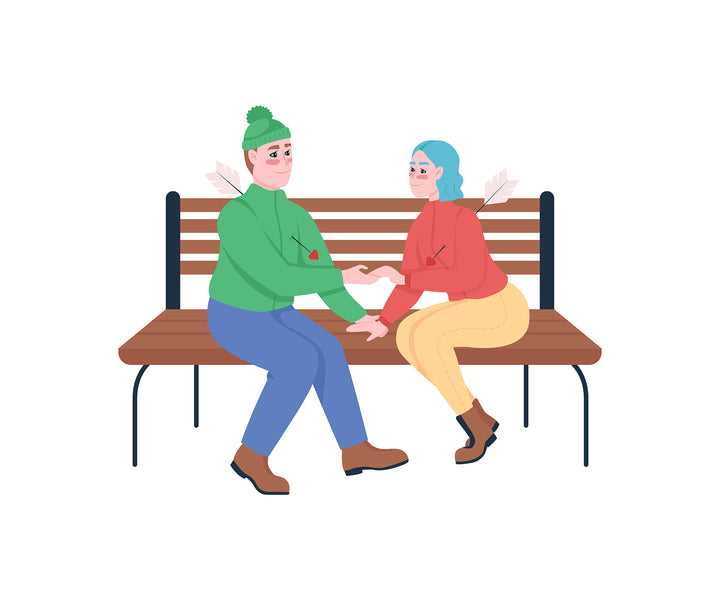 Happy Valentines day color vector illustration bundle