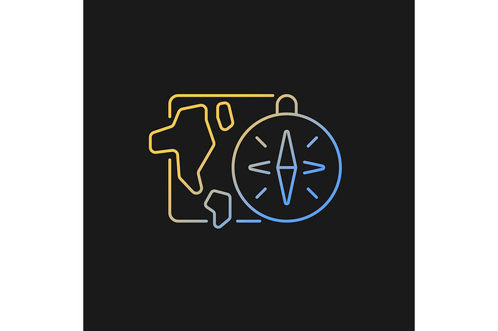 School subjects gradient icons set for dark and light mode