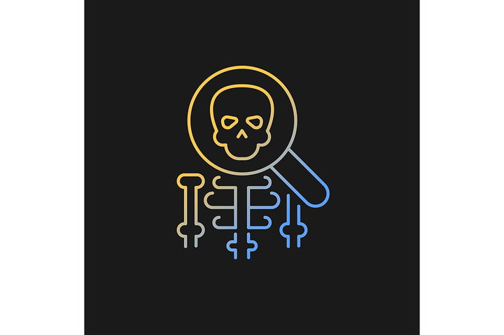 School subjects gradient icons set for dark and light mode