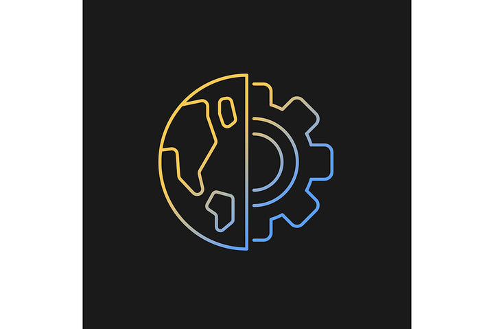 School subjects gradient icons set for dark and light mode