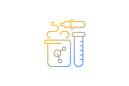 School subjects gradient icons set for dark and light mode