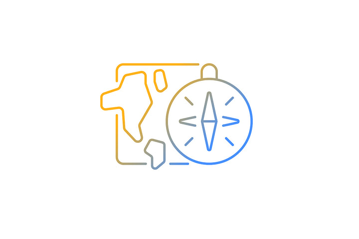 School subjects gradient icons set for dark and light mode