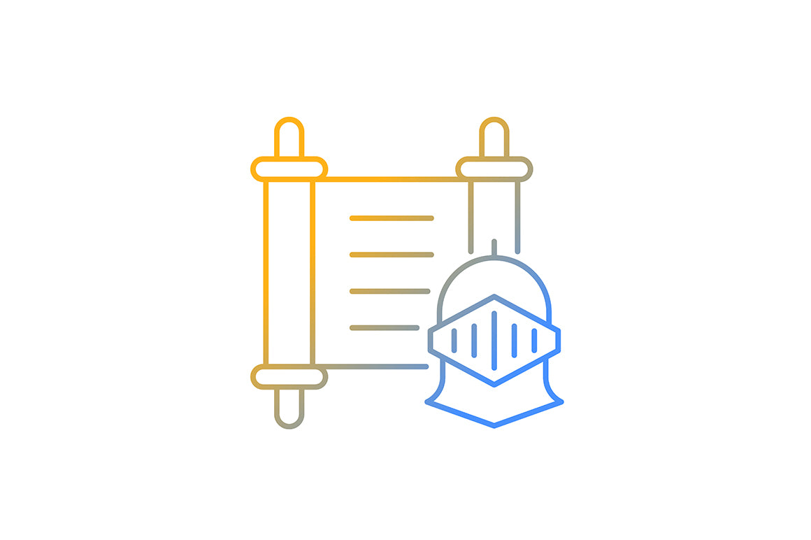 School subjects gradient icons set for dark and light mode