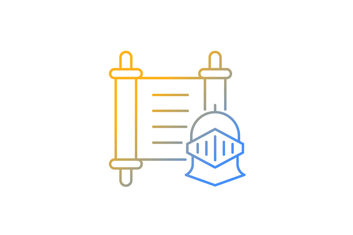 School subjects gradient icons set for dark and light mode