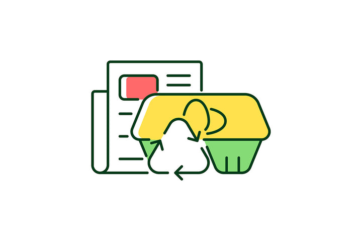 Recycled materials light and dark theme RGB color icons set