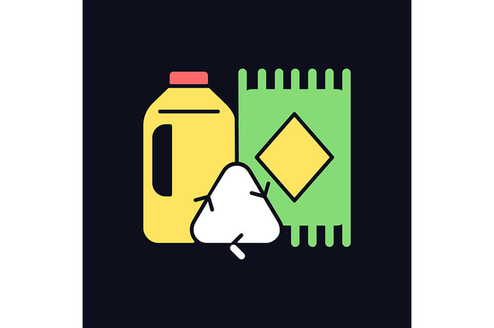 Recycled materials light and dark theme RGB color icons set