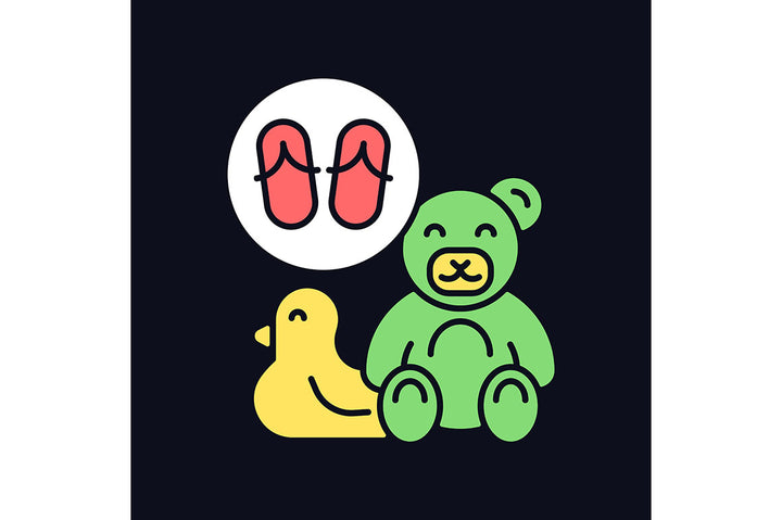 Recycled materials light and dark theme RGB color icons set