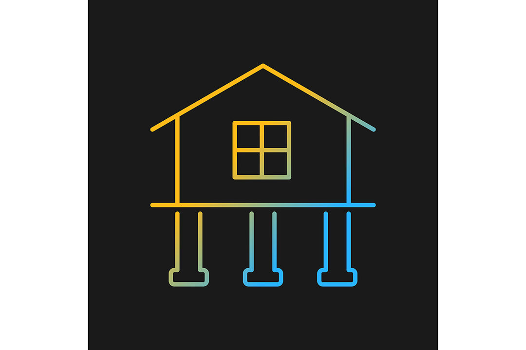 Building safety requirements gradient icons set for dark and light mode