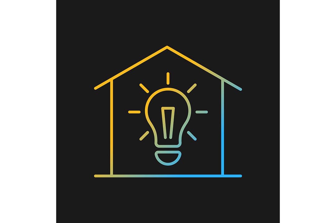 Building safety requirements gradient icons set for dark and light mode