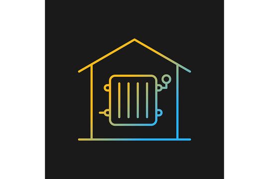 Building safety requirements gradient icons set for dark and light mode