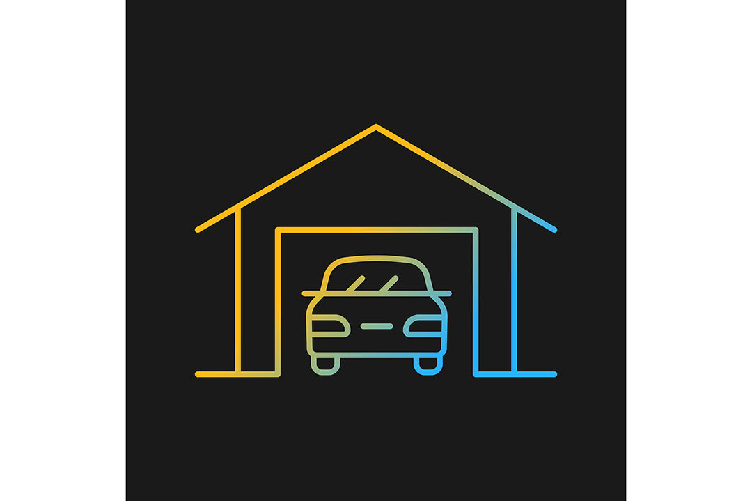 Building safety requirements gradient icons set for dark and light mode