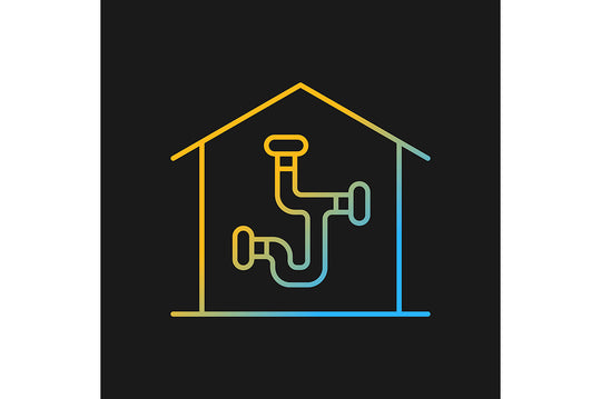 Building safety requirements gradient icons set for dark and light mode