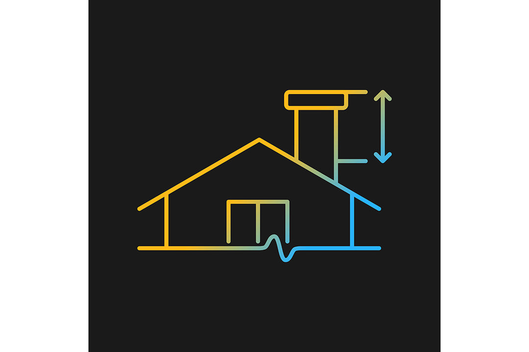 Building safety requirements gradient icons set for dark and light mode