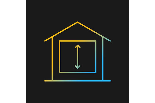 Building safety requirements gradient icons set for dark and light mode