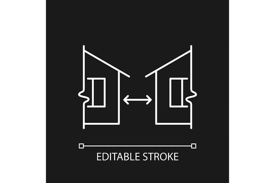 Building safety requirements linear icons set for dark and light mode