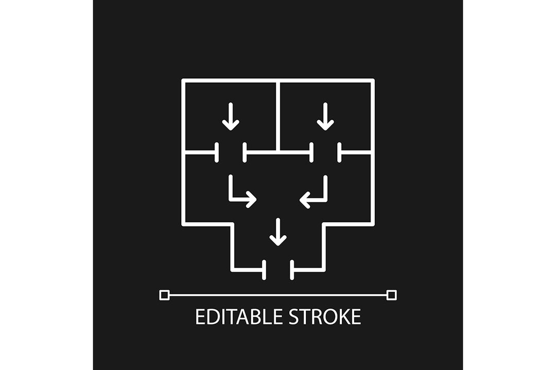 Building safety requirements linear icons set for dark and light mode