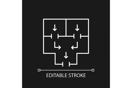 Building safety requirements linear icons set for dark and light mode