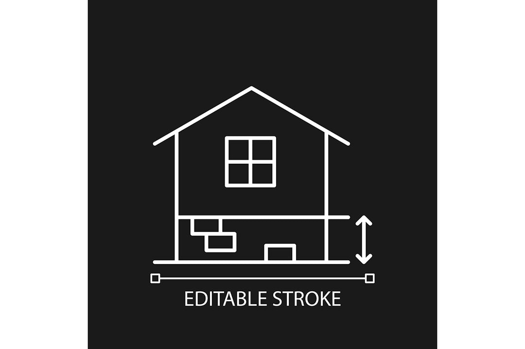 Building safety requirements linear icons set for dark and light mode