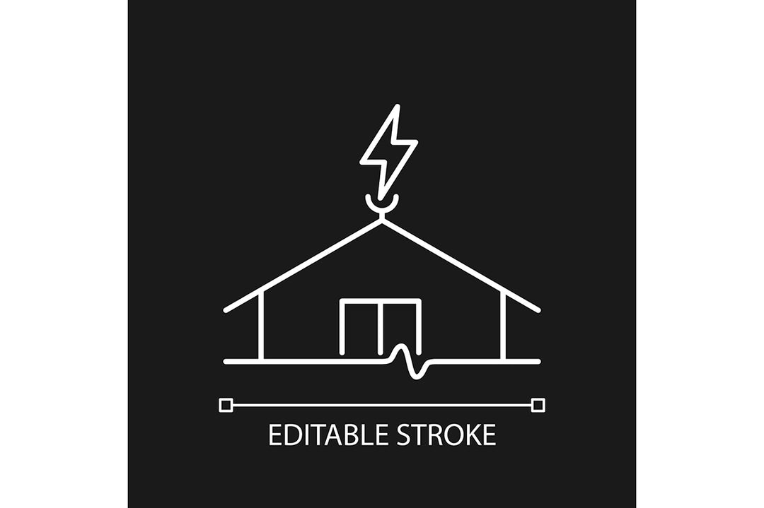 Building safety requirements linear icons set for dark and light mode